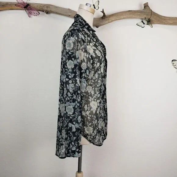 Ralph Lauren denim & supply sheer floral blouse - Picture 5 of 6